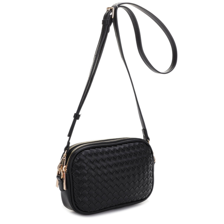 Ava Woven Double Compartment Crossbody