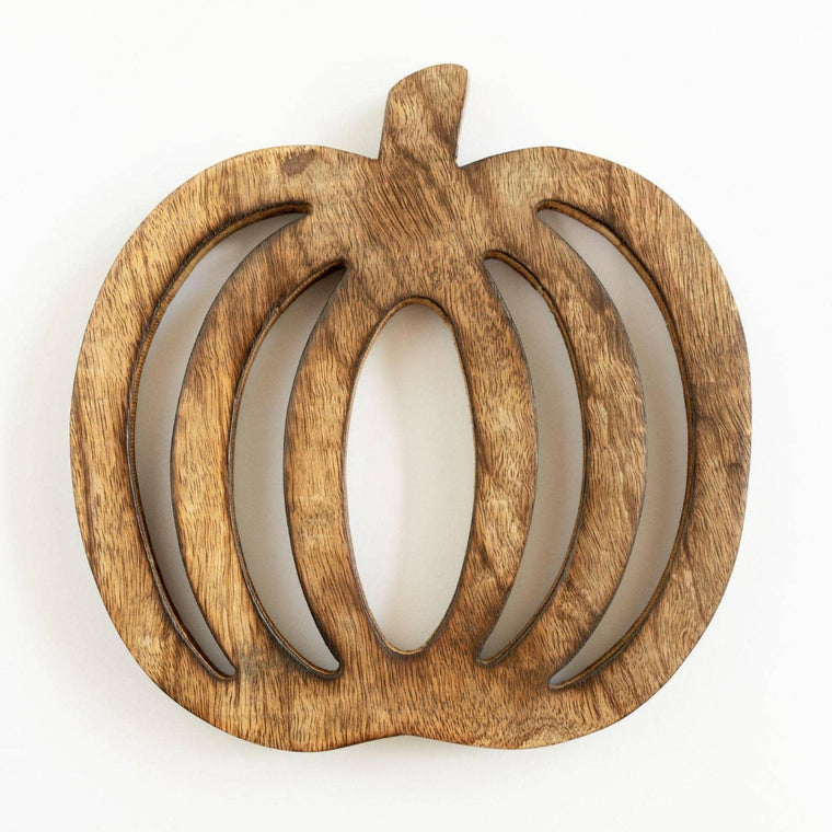 Wooden Pumpkin Trivet