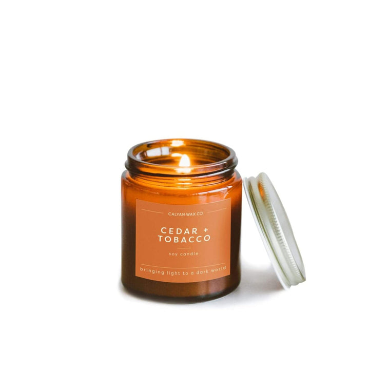 Cedar + Tobacco Mini Soy Candle