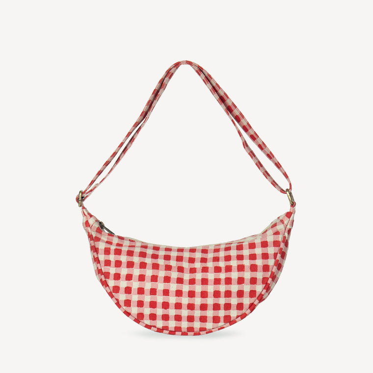 Moon Sling Bag- Tomato Gingham