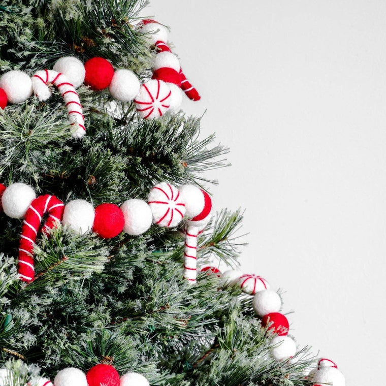 Mixed Candy Ball Felt Garland