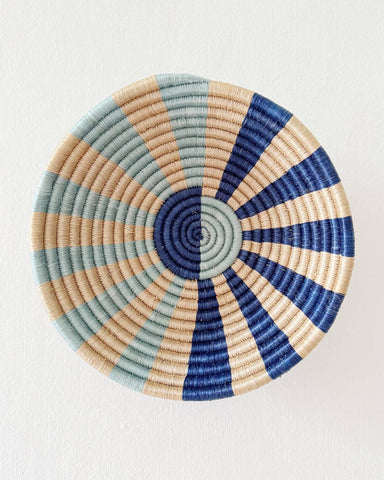 This sisal, woven basket is approximately 8