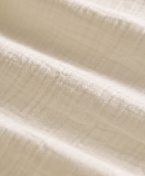 Close-up of beige fabric texture