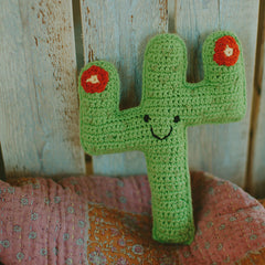 organic cotton cactus rattle 