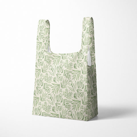 Sage Botanical Reusable Shopping Bag