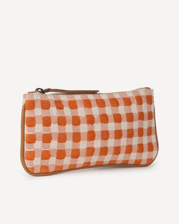 Gold Gingham Pencil Pouch- LAST ONE!