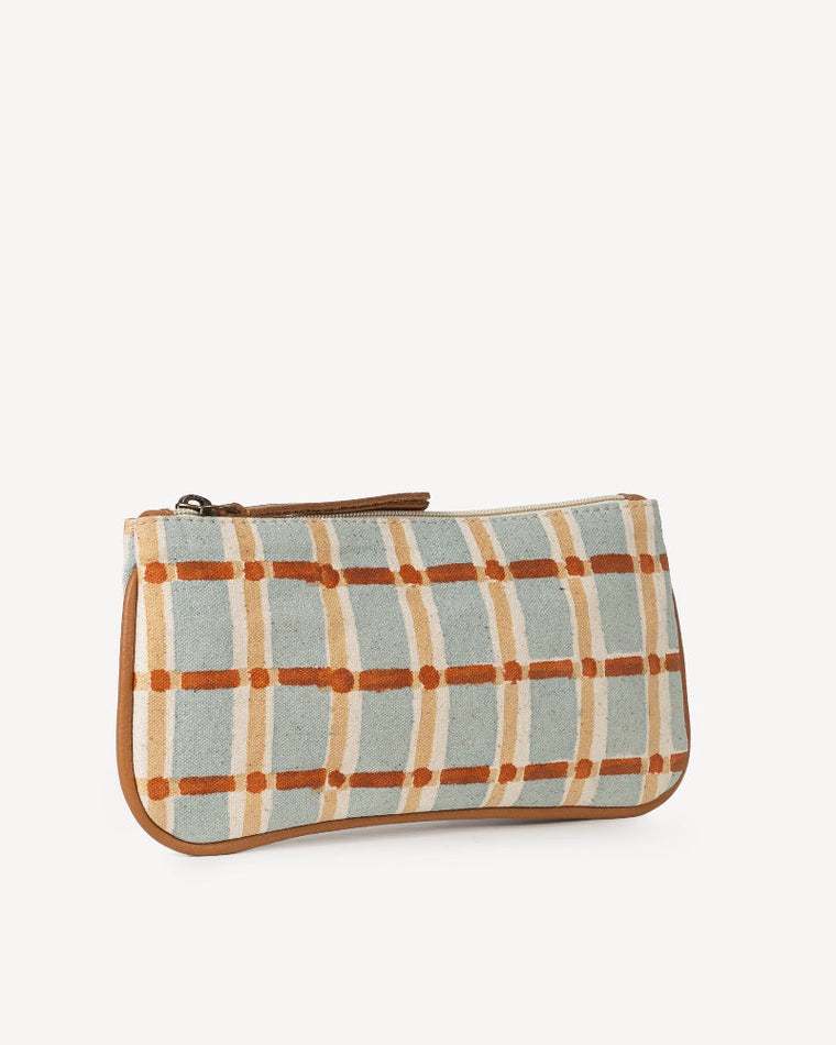Powder Plaid Pencil Pouch- LAST CHANCE!