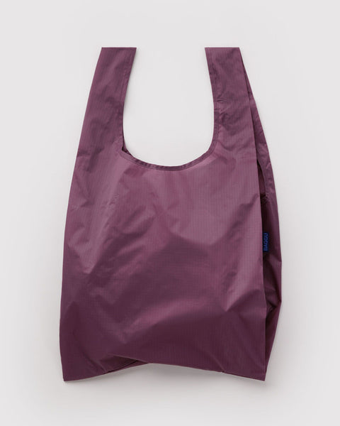 Purple reusable bag on a white background