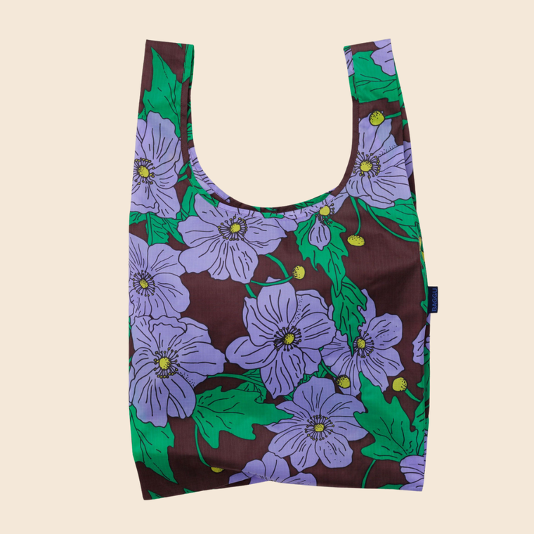 Baggu Standard Reusable Bag- Maroon Poppy