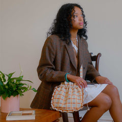 Momo Crossbody Bag- Powder Plaid