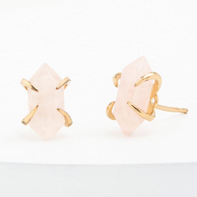 Rose Quartz Studs