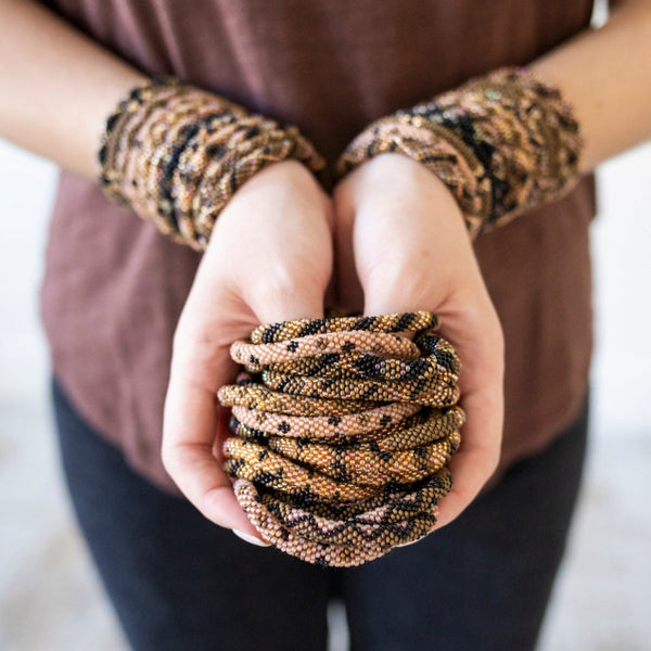 Jaguar Roll-On Beaded Bracelets