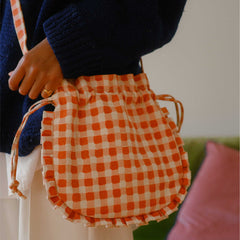 Momo Crossbody Bag- Harvest Gold Gingham