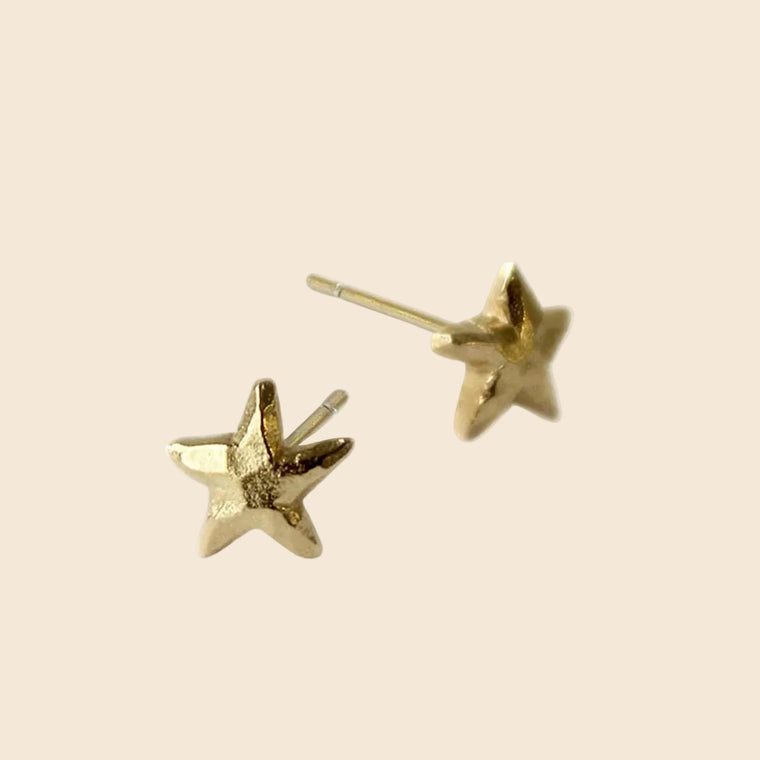 Gold-Plated Star Studs