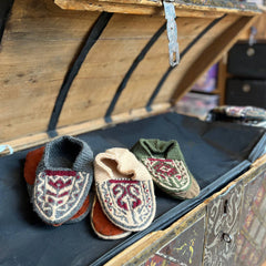 hand knit slippers from Azerbaijan 