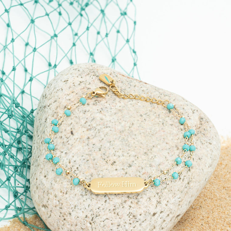 Follow Him Gold Bracelet- The Chosen Collection