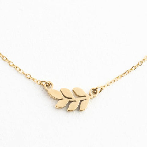 Rowen Gold Leaf Necklace