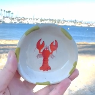 Mini Ceramic Dish- Lobster