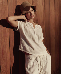 Coastal Double Gauze Short Sleeve Popover
