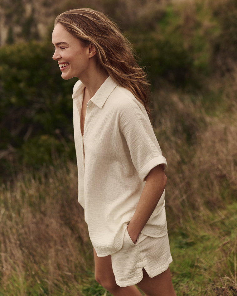 Coastal Organic Curved Hem Short
