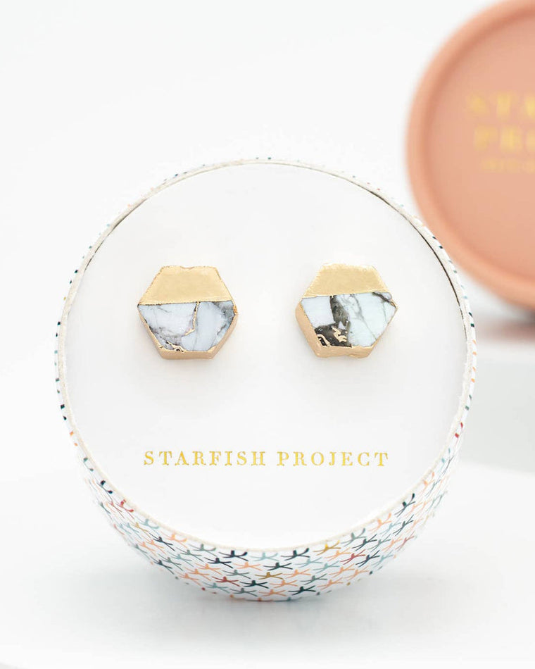 White Turquoise Oasis Earrings