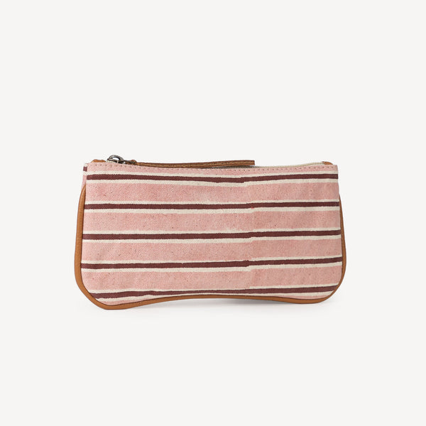 Pencil Pouch- Winter Berry Stripe