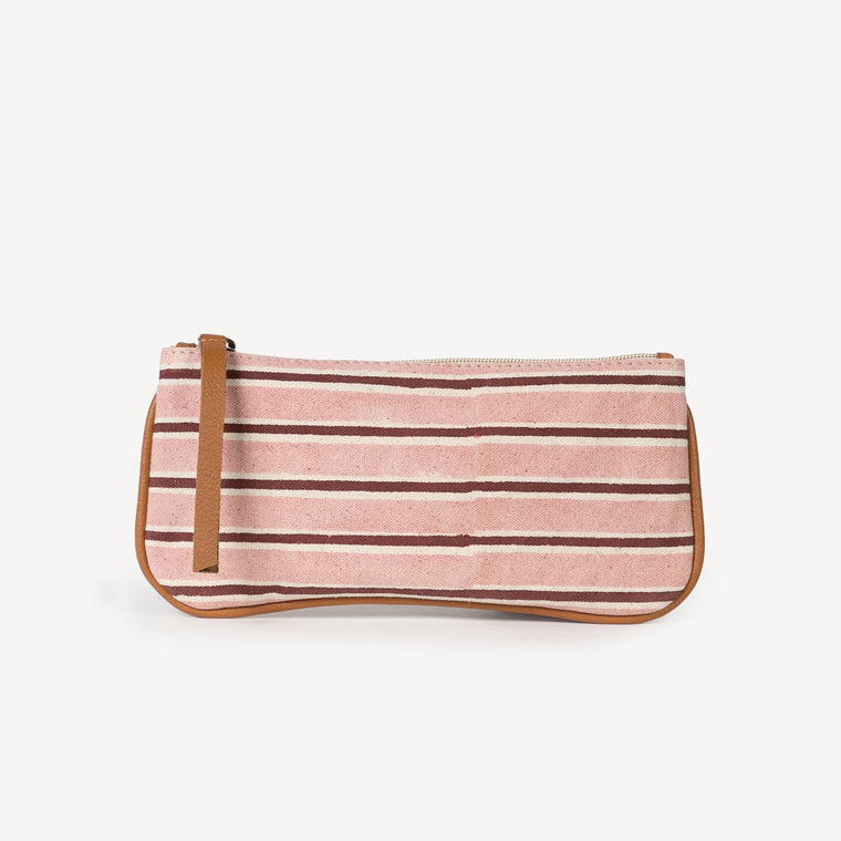 Pencil Pouch- Winter Berry Stripe