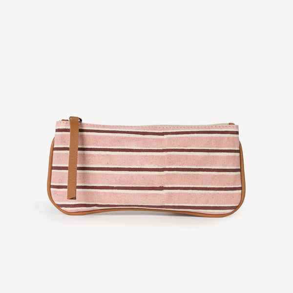 Pencil Pouch- Winter Berry Stripe
