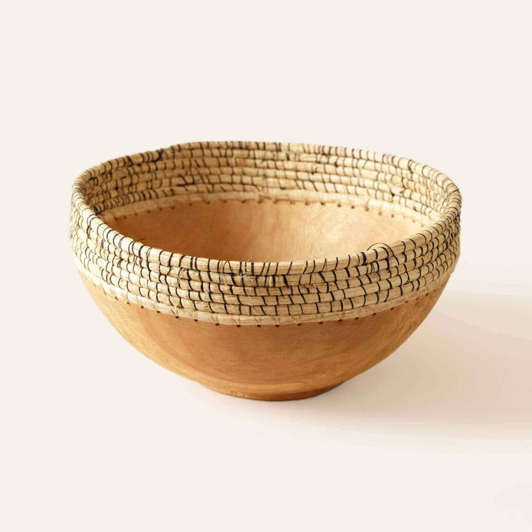 Copabu Wood + Raffia Medium Bowl