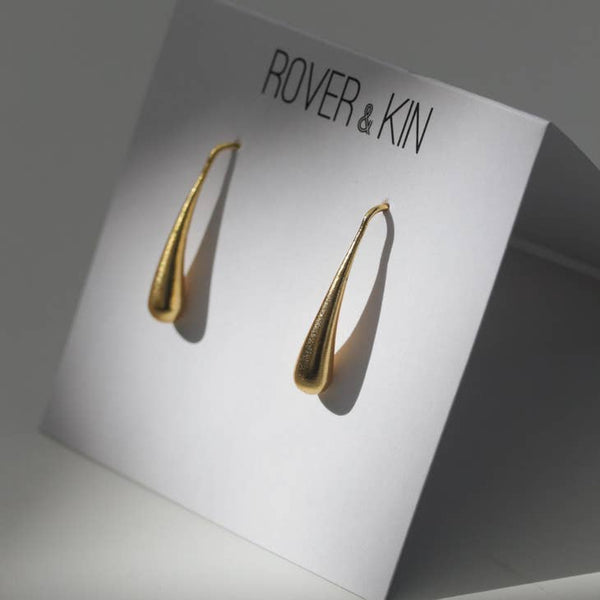 fair trade Gold Droplet Earrings