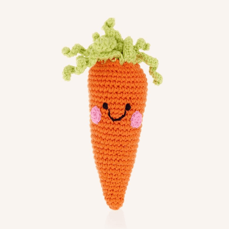 Organic Rattle- Carrot