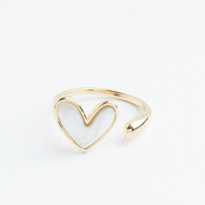 Mother-of-Pearl Heart Ring