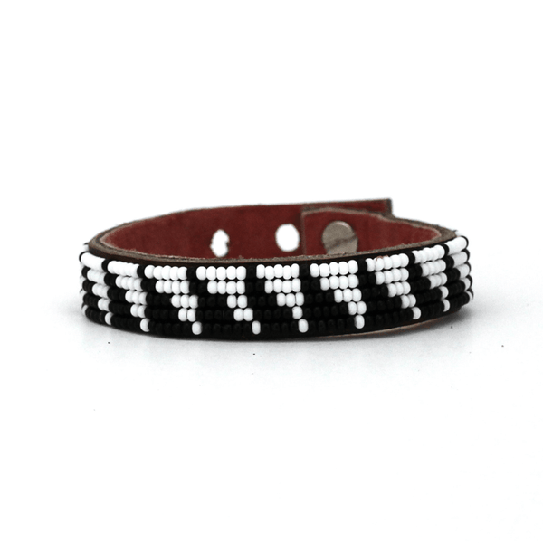 Triangle Beaded Leather Cuffs - Redemption Market